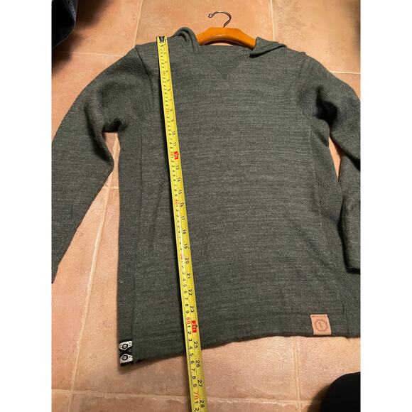 PAKA The Hoodie hooded crew neck long sleeve eucalyptus green sweater unisex XS - Picture 9 of 12